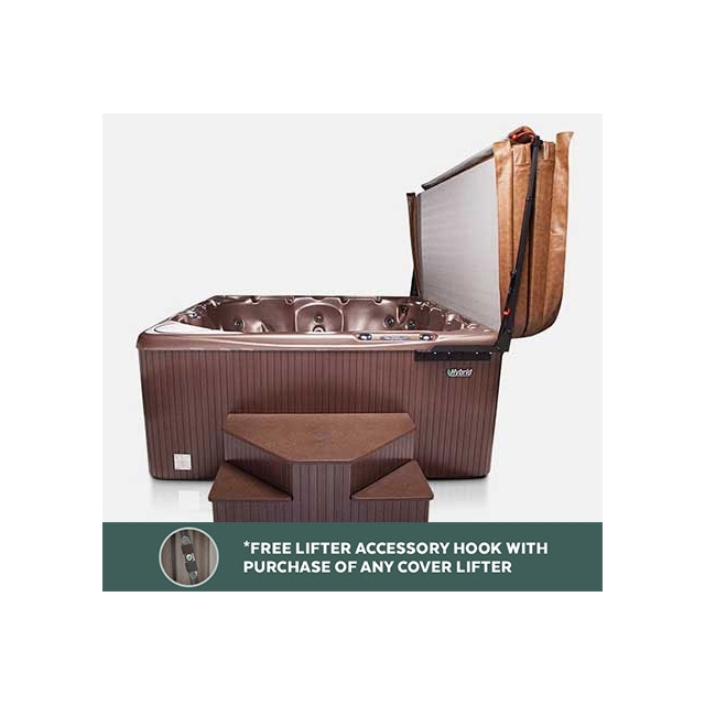Hot tub step in tan LEEP models Hot Tubs
