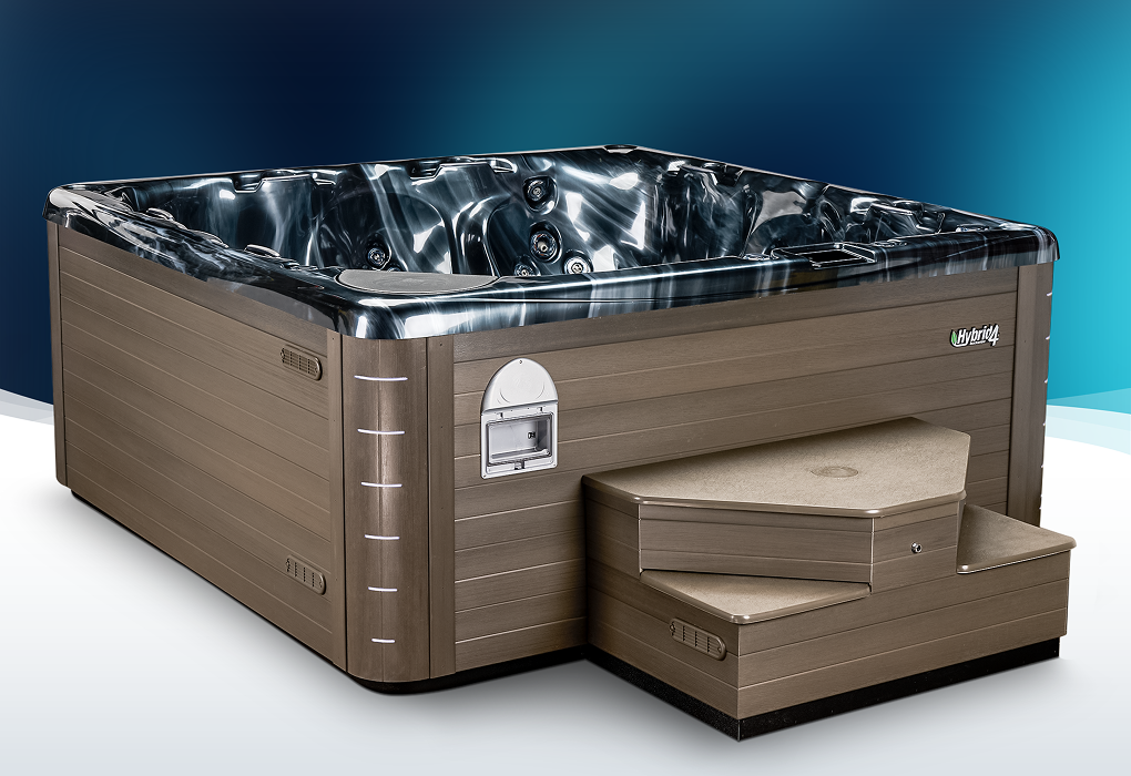 beachcomber hot tub with marquina acrylic