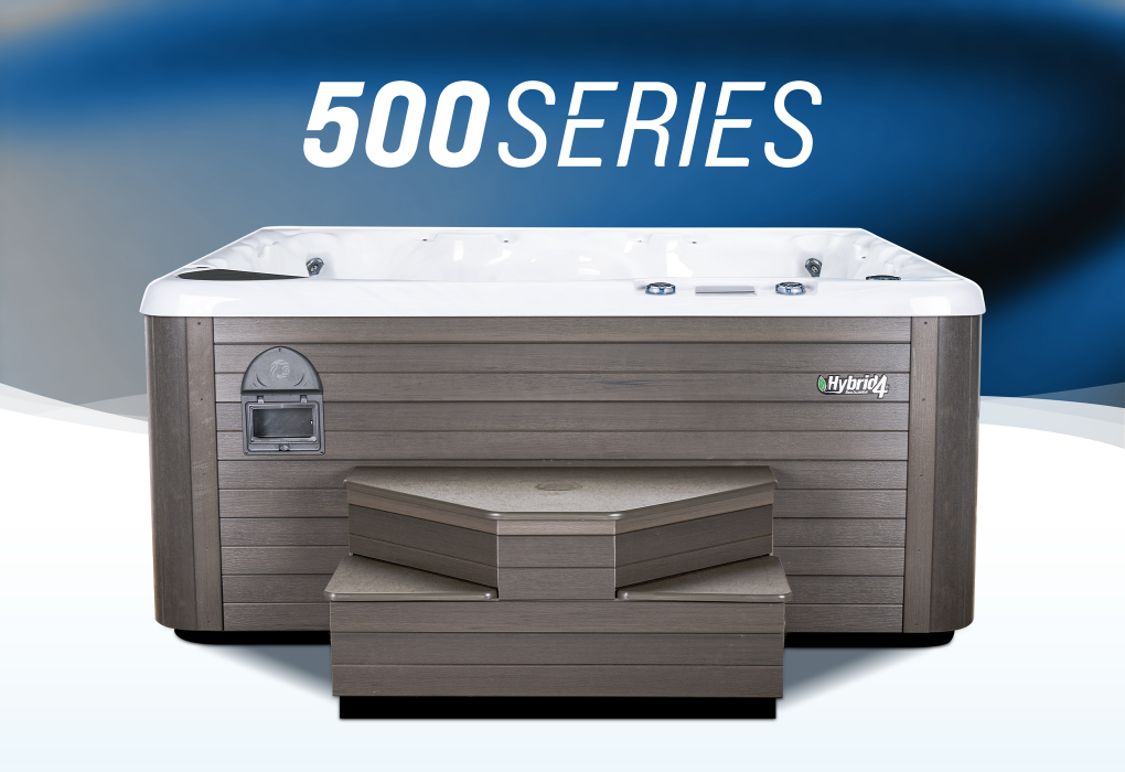 beachcomber hot tub with 500 series written above it