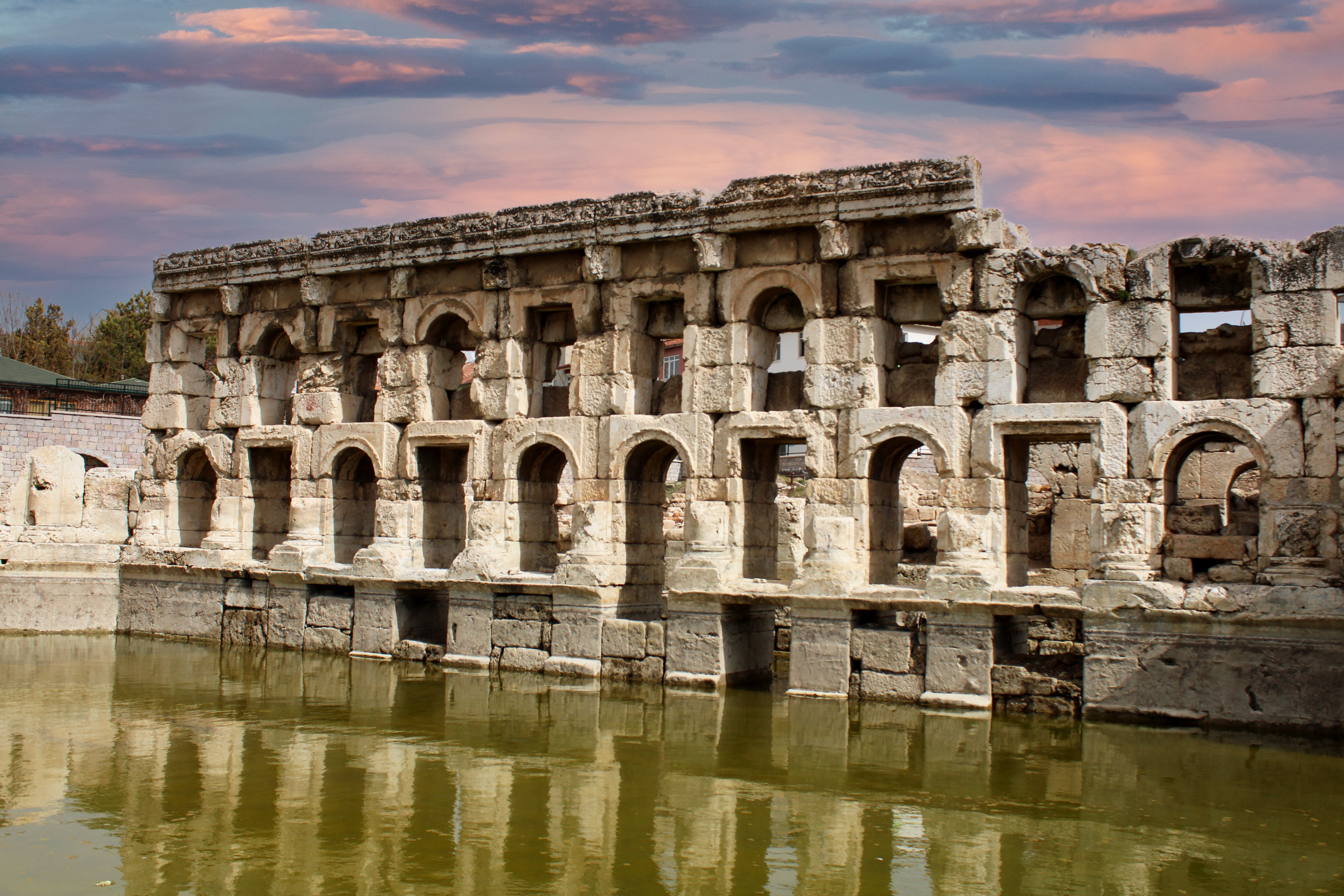 Basilica Therma is an ancient Roman spa town located in the Yozgat province of Turkey. The bath was built in the 2nd century and used in Byzantine, Selcuk and Ottoman periods