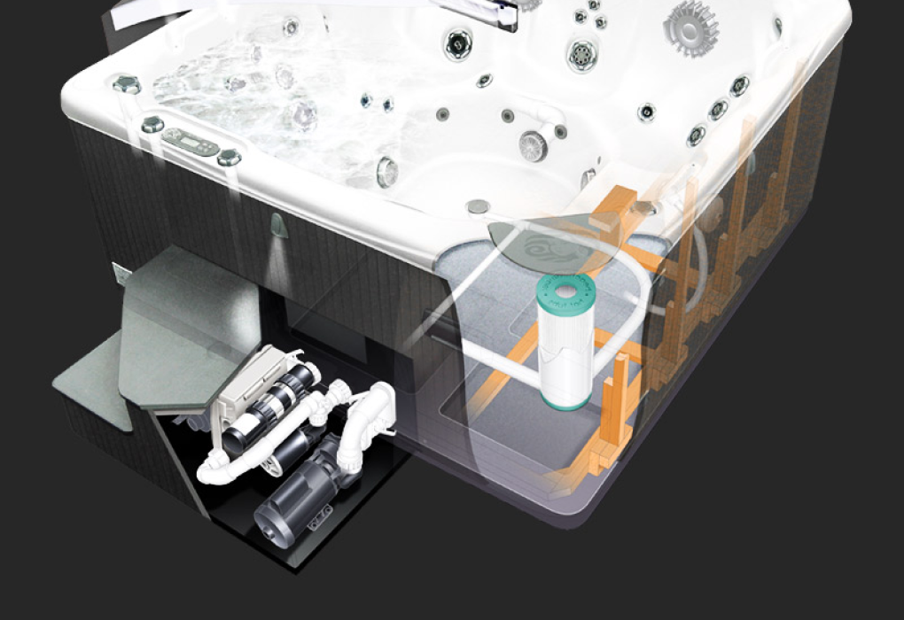 graphic image with section showing the microfilter system 