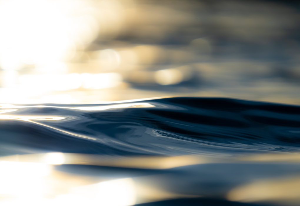 close up of water looking as though it is slowly moving in the sunlight
