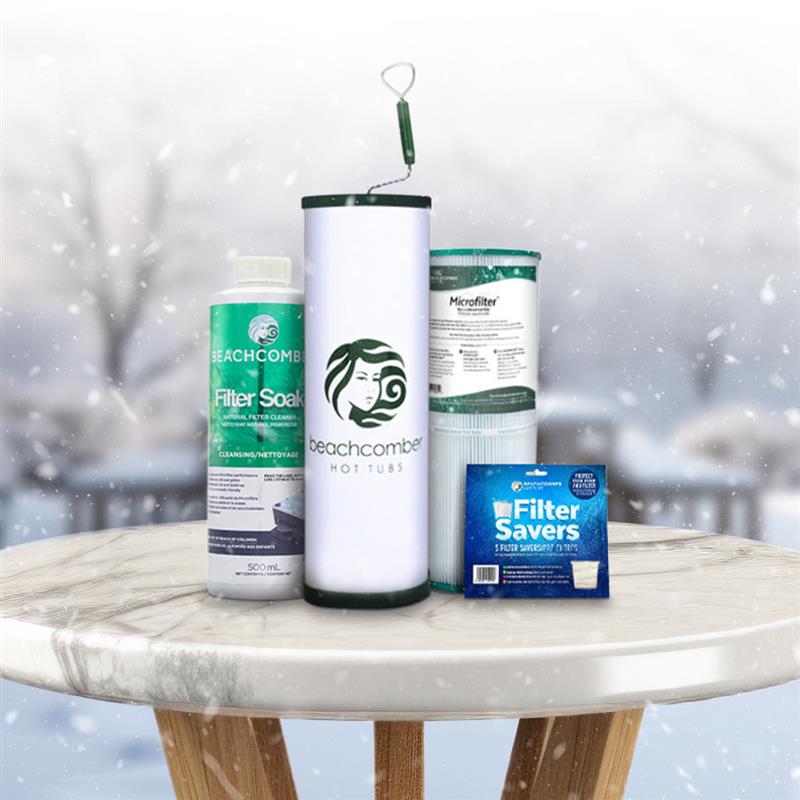 beachcomber microfilter pro kit with a snowy background