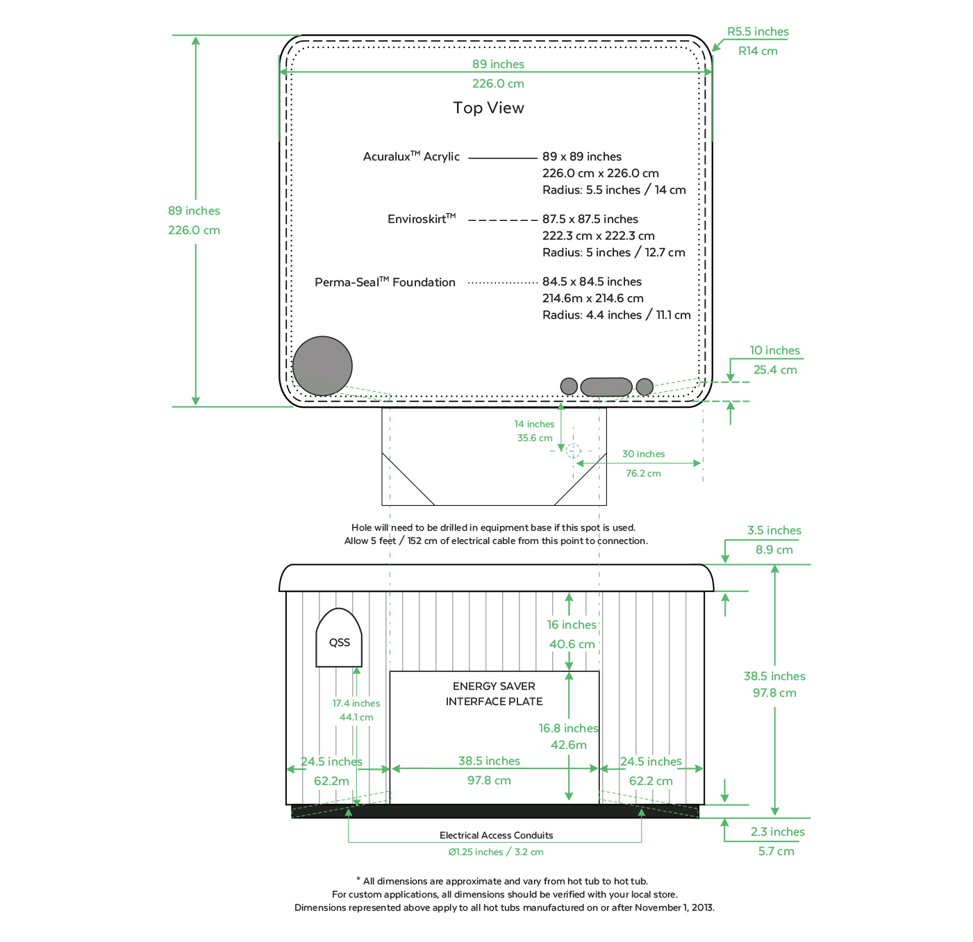 Exterior Dimensions 380