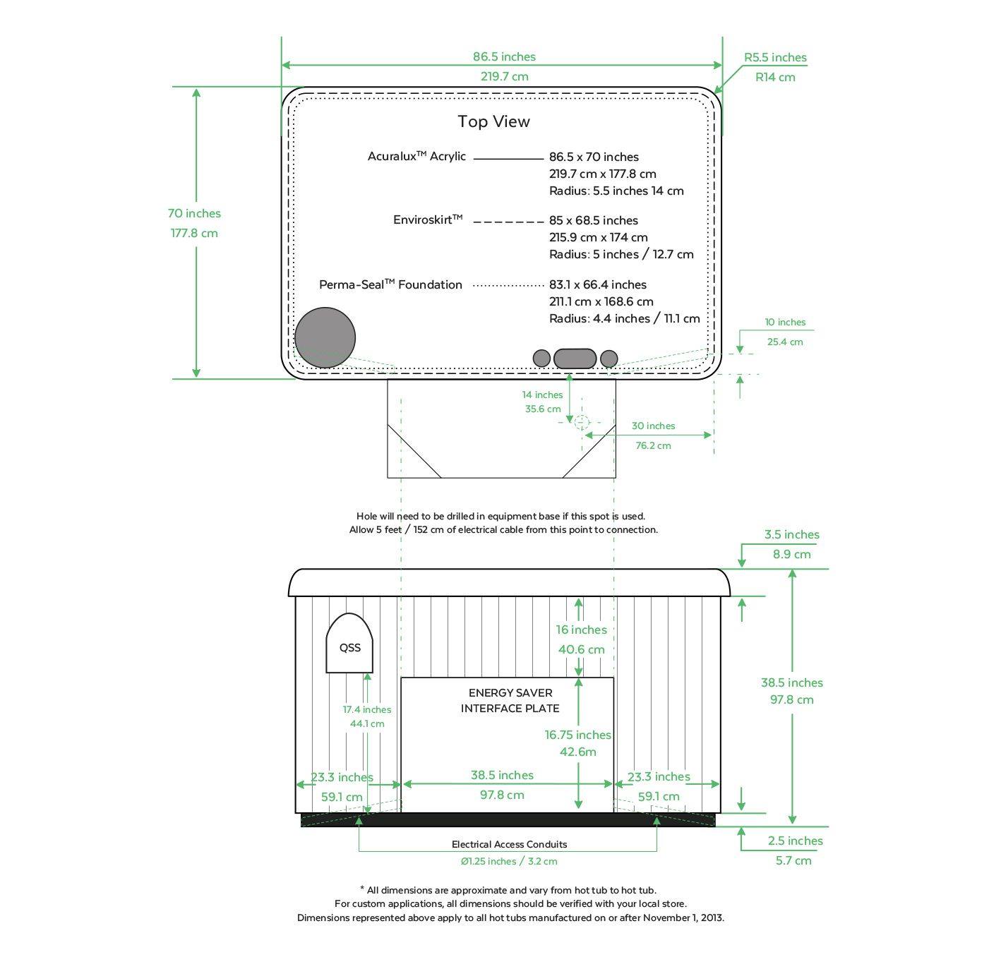 Exterior Dimensions 530