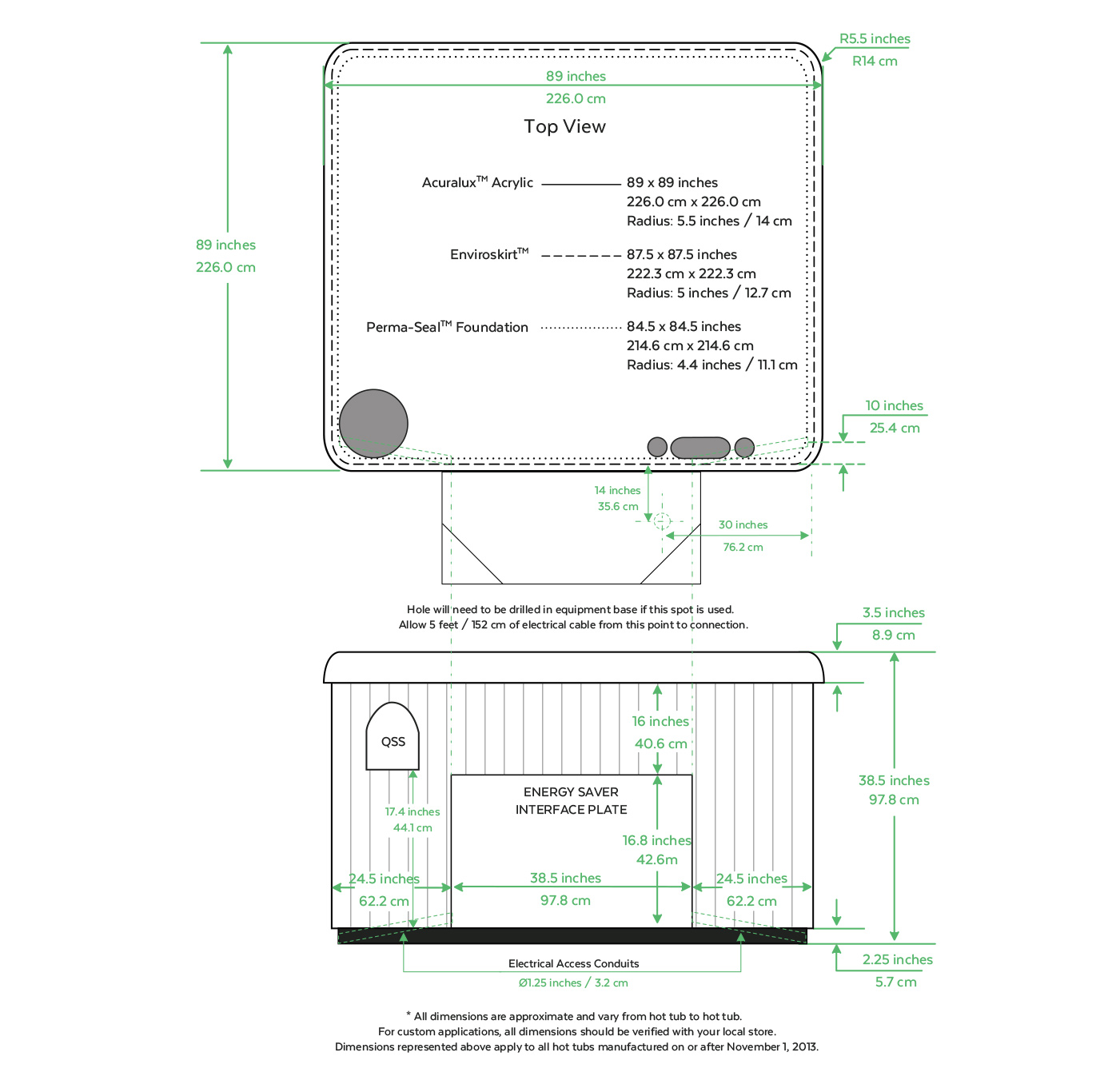 Exterior Dimensions 590